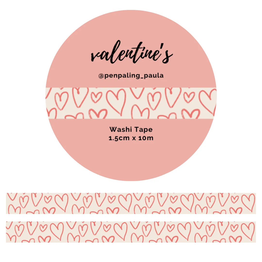 Penpaling Paula Valentijn Washi Tape