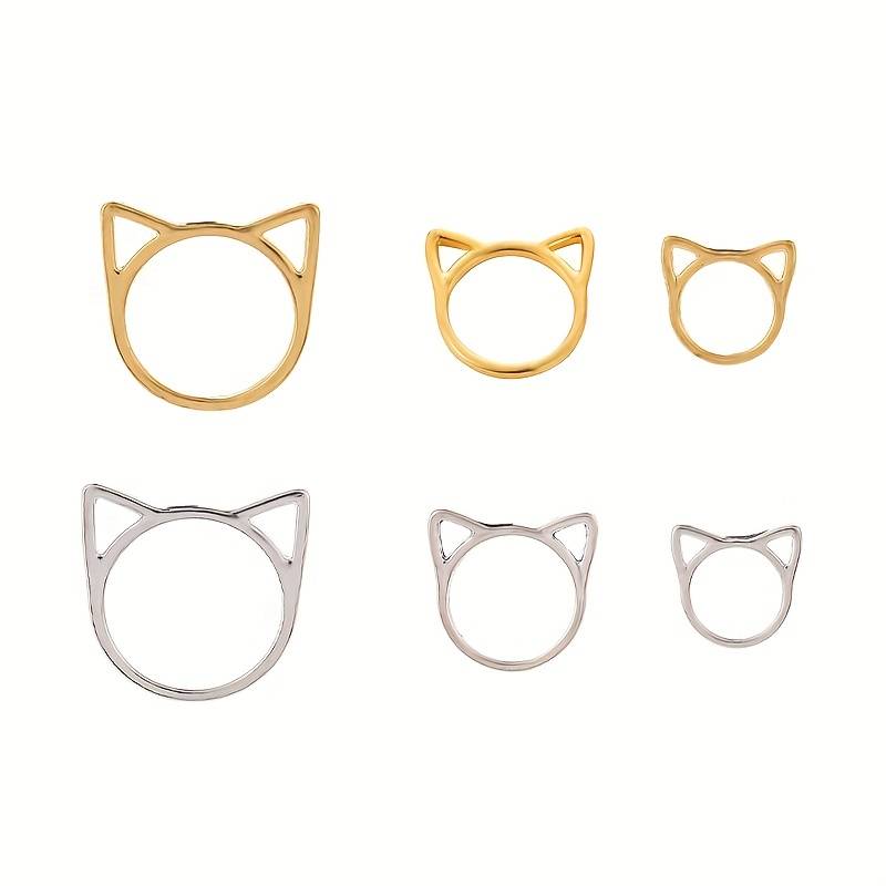 Stitch markers - metal - cat - per 5