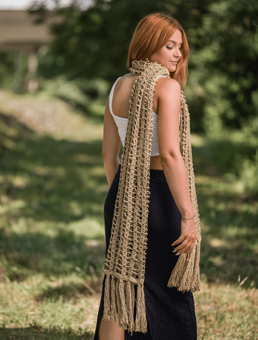 Crochet Kit Butterfly Silk Scarf