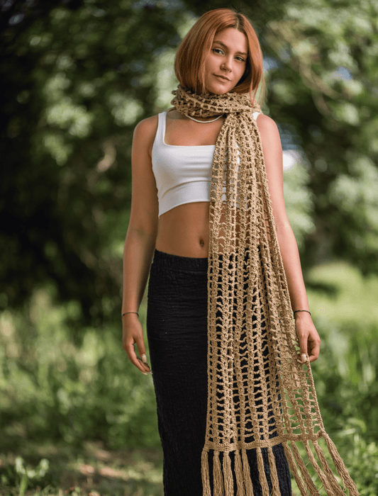 Crochet Kit Butterfly Silk Scarf