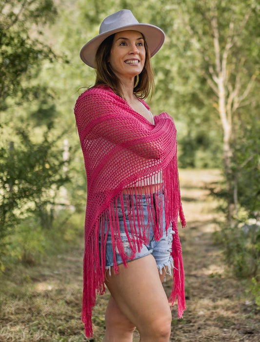 Crochet kit scarf Boa Vai Ela - bamboo