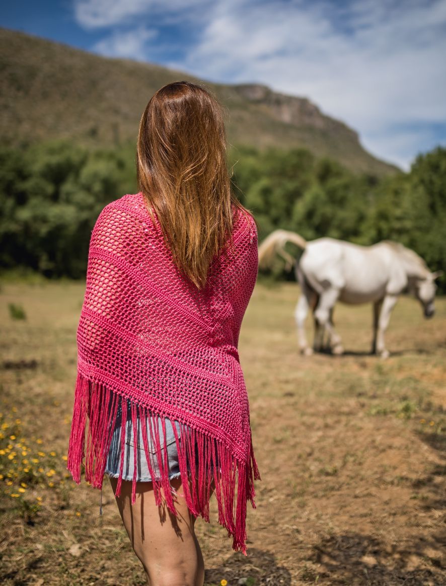 Crochet kit scarf Boa Vai Ela - bamboo