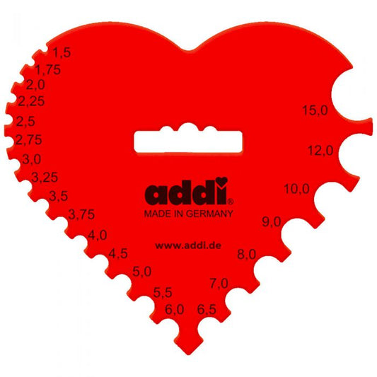 Addi Needle gauge - heart