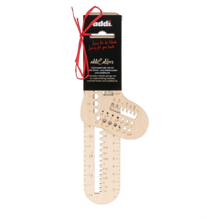 Addi Calibro needle gauge set - wood