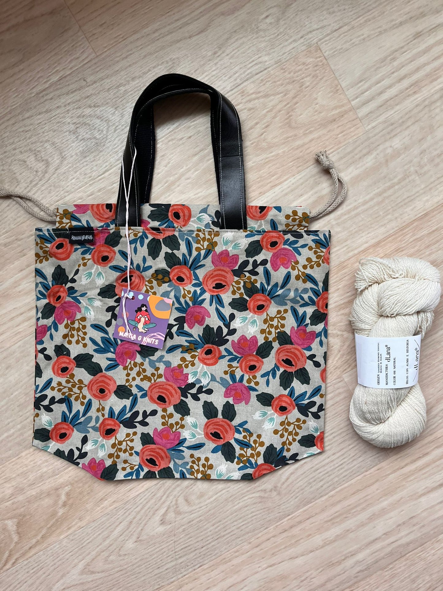 Handmade project bag black