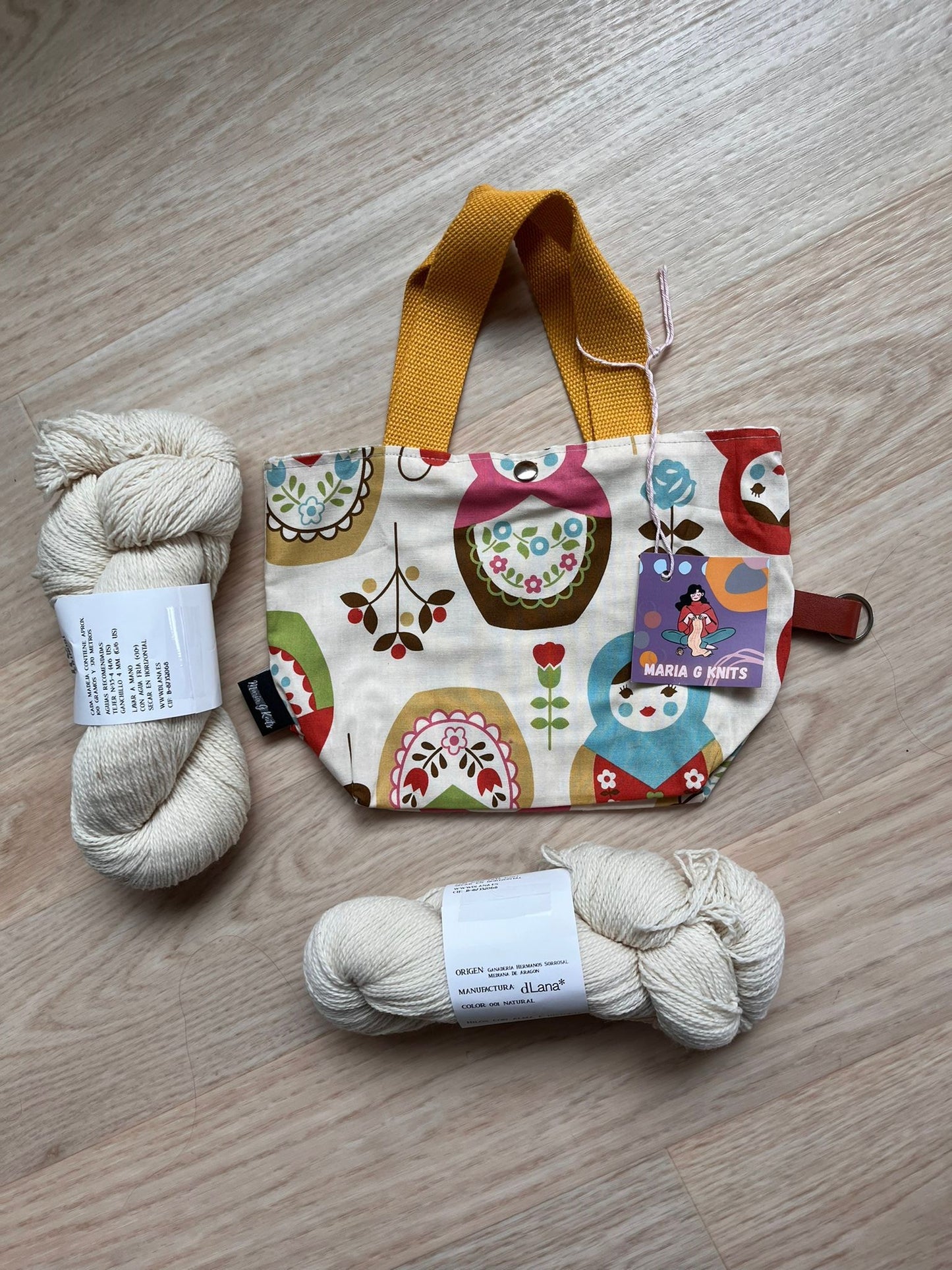 Handmade project bag Small - Walk Me Bag Mini