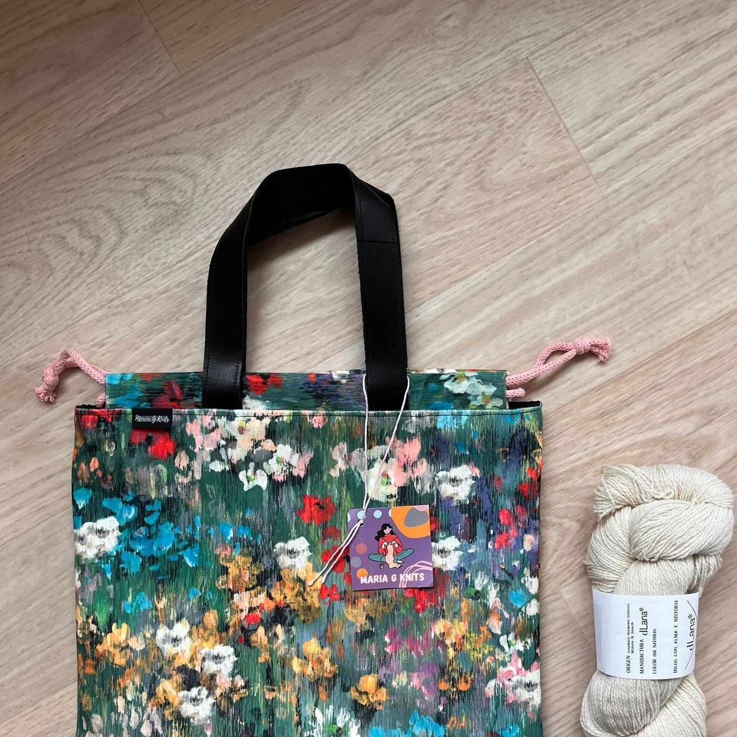 Handmade project bag black