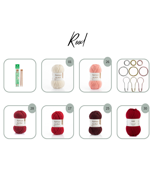 Beginners breipakket basis Rood