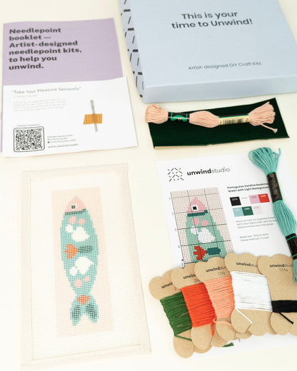 Unwind Studio Needlepoint kit Memories from Porto ~ Sardientje