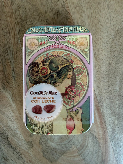 Chocolate Amatller tin with accessories