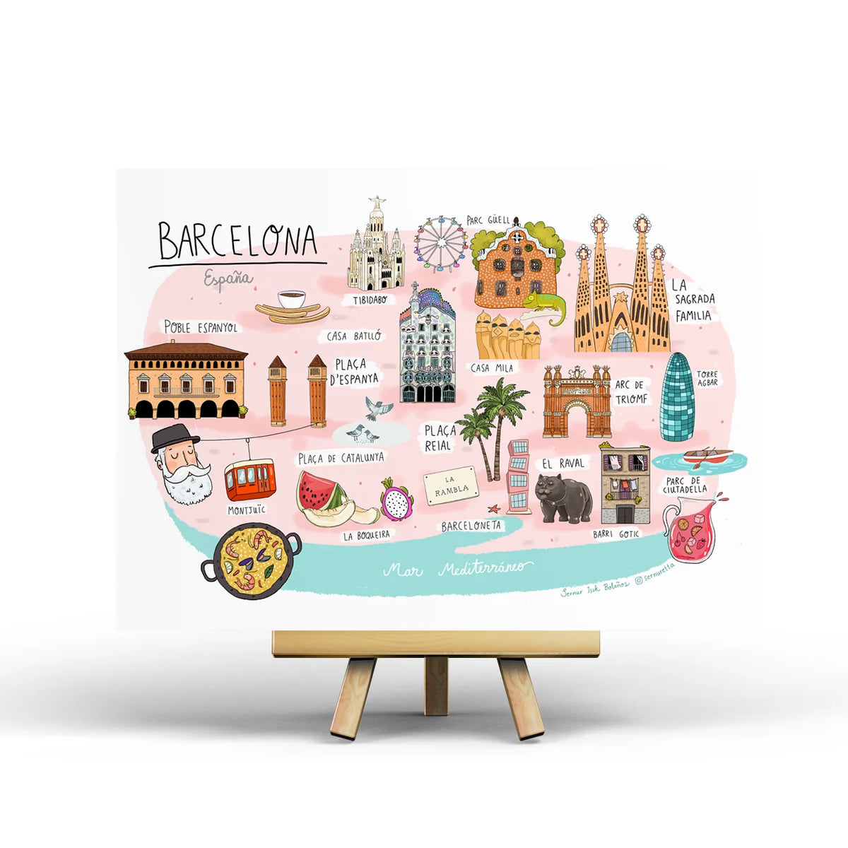 Penpaling Paula Barcelona Map Kaart