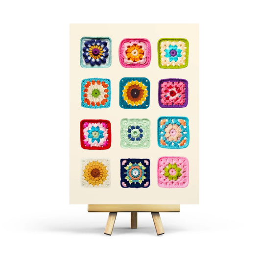 Penpaling Paula Granny Squares Kaart