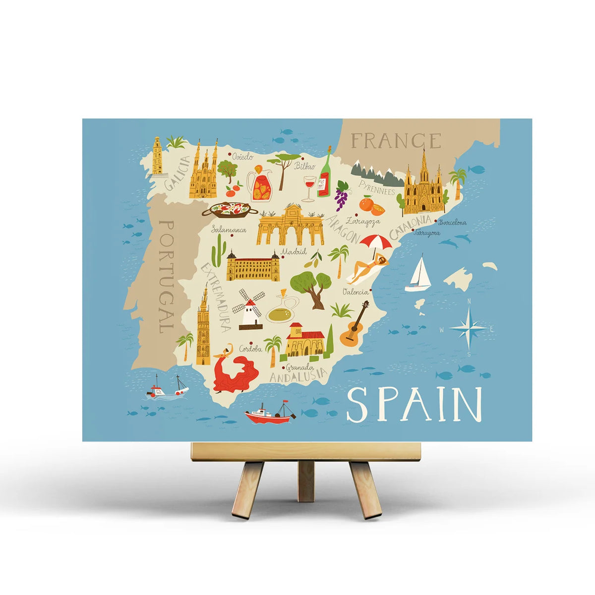 Penpaling Paula Spanje Map Kaart