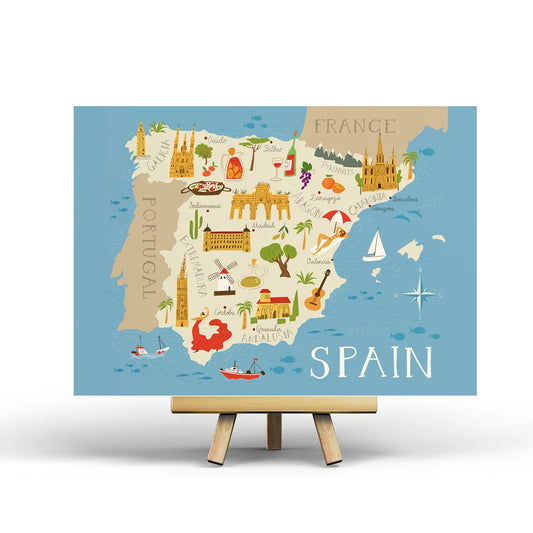 Penpaling Paula Spanje Map Kaart