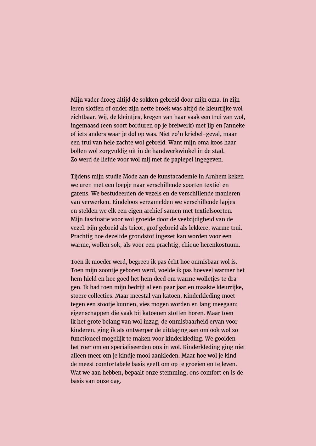 De zachte kracht van wol